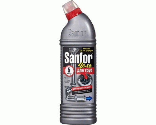 Средство для прочистки труб Sanfor  500мл гель (У-18) (204 171)