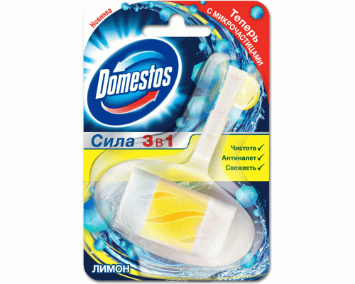 Чистящий блок для унитаза Domestos 40г подвесной Лимон (159 794)