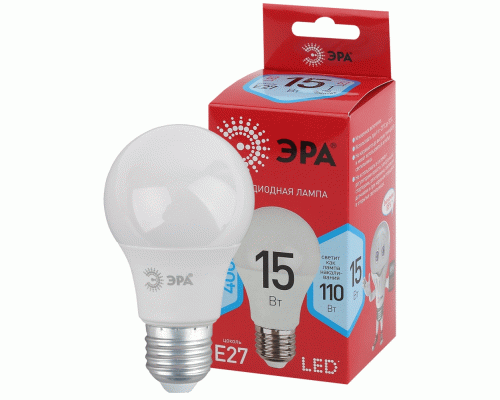 Лампа светодиодная ЭРА Led smd A60-15W-840-E27 (282 201)