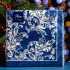 Салфетки бумажные Перышко Prestige трехслойные 20шт 33х33см муар синий (У-12) (282 874)