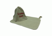 Набор для бани Хозяйка бани (шапка, коврик) Бацькина баня (281 707)