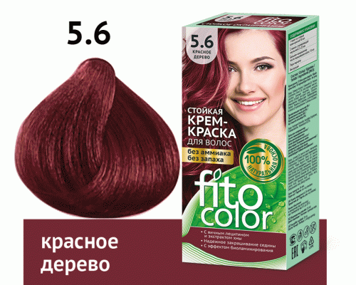 Крем-краска для волос стойкая Fitocolor т. 5.6 красное дерево 115мл (283 745)