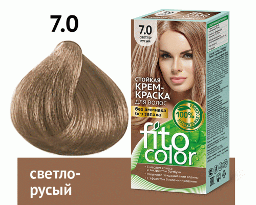 Крем-краска для волос стойкая Fitocolor т. 7.0 светло-русый 115мл (283 755)