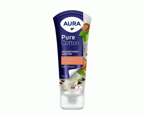 Крем для рук Aura Pure Cotton 75мл ночной уход (283 708)