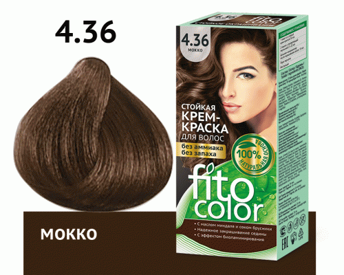 Крем-краска для волос стойкая Fitocolor т. 4.36 мокко 115мл (283 743)