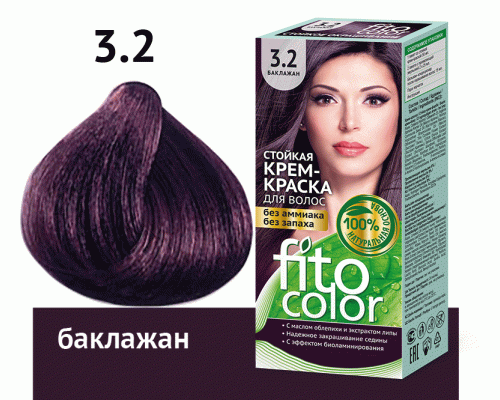 Крем-краска для волос стойкая Fitocolor т. 3.2 баклажан 115мл (283 751)