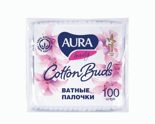 Ватные палочки 100шт Aura (284 468)