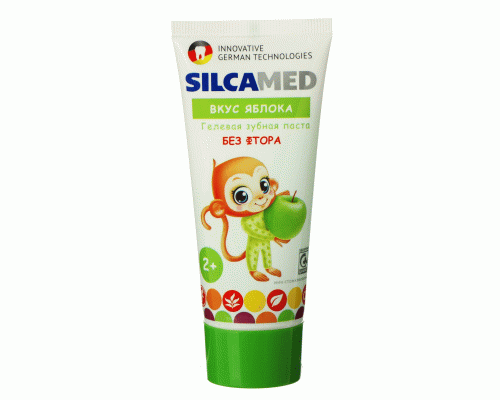 Зубная паста детская Silcamed 65мл со вкусом яблока (У-24) (155 760)