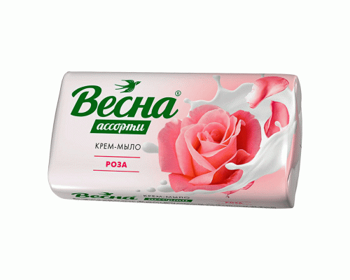 Крем-мыло Весна Ассорти 90г роза (287 051)