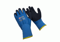 Перчатки теплые прорезиненные синие (285 356)