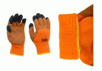 Перчатки толстые прорезиненные оранжевые (285 360)