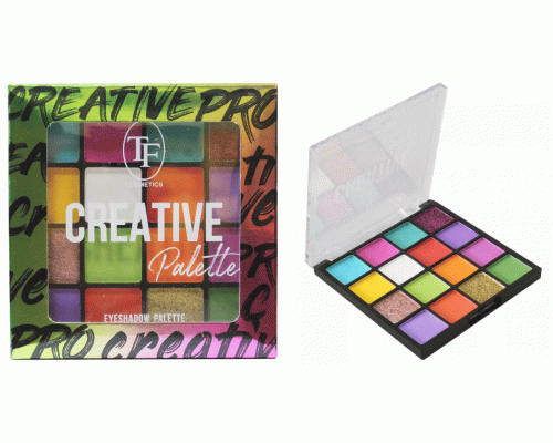 Палетка для макияжа TF Creative т. 04 разноцветная с розовым глиттером (285 269)