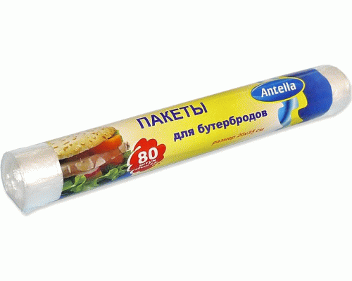 Пакеты для бутербродов  80шт/2,5л 20*35см Антелла (У-40) (109 390)