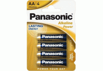 Батарейки алкалиновые АА LR6 Panasonic Power на блистере /4/48/240/32526/22133/ (56 973)