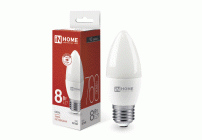 Лампа светодиодная In Home свеча  8Вт 230В E27 4000K 760Лм (285 170)