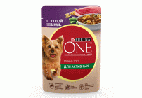 Purina One 85г mini для активных собак мелких пород с уткой (288 401)