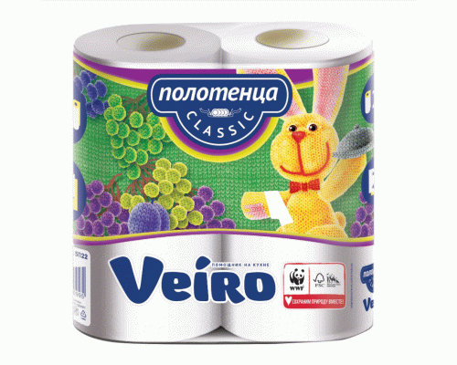 Полотенца бумажные Veiro Classic двухслойные 2шт (289 027)