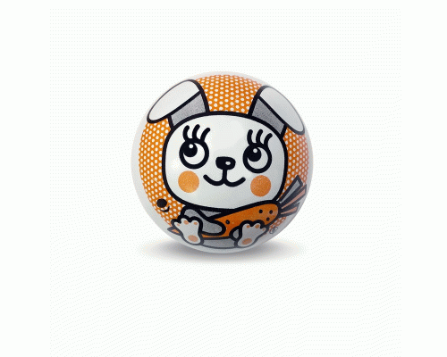 Мяч d- 75мм Зайчик с морковкой /Р1-75/ (288 934)