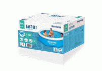 Бассейн надувной 244*61см 1880л с бортом, фильтр-насос 1249 л/ч Fast Set Bestway /57450/ (290 566)