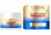 Крем-филлер для лица Eveline bio Hyaluron ночной, дневной 50мл 60+ мультипитательный (284 885)