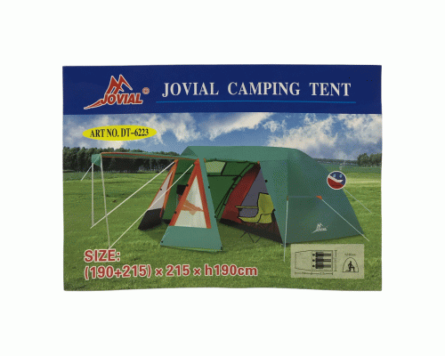 Палатка туристическая  3-х местная (190+215)*215*h190см Jovial (287 848)
