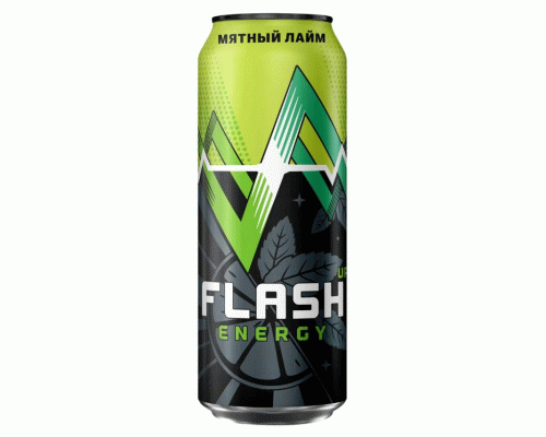 Напиток энергетический Flash Energy 450мл Мятный Лайм ж/б (290 850)