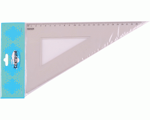 Треугольник 23см,  30° 60° 90° пластиковый прозрачный (291 471)