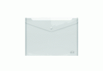 Папка-конверт с кнопкой А4 0,16мм прозрачная (291 464)