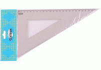 Треугольник 23см,  30° 60° 90° пластиковый прозрачный (291 471)