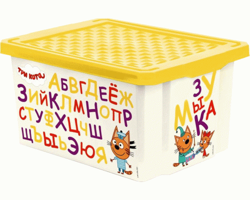 Ящик для игрушек 17л Lalababy Три Кота (289 498)