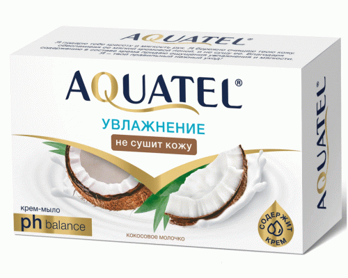 Крем-мыло Aquatel  90г кокосовое молочко (287 060)