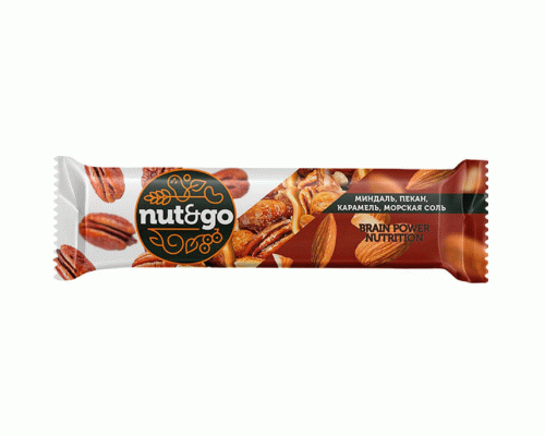 Батончик Nut & Go миндаль-пекан и морская соль 40г (291 709)