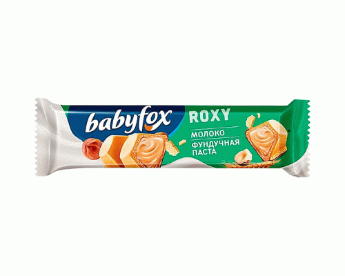 Батончик Baby Fox Roxy вафельный молоко-фундук 18г (291 726)