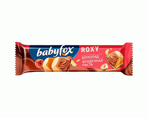 Батончик Baby Fox Roxy вафельный шоколад-фундук 18г (291 727)