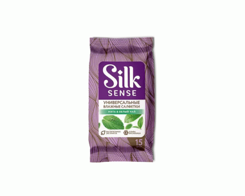 Салфетки влажные OLA! Silk Sense 15шт универсальные Белый чай и Мята (292 625)
