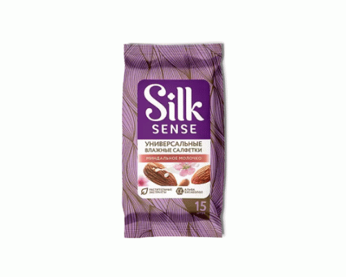 Салфетки влажные OLA! Silk Sense 15шт универсальные Миндальное молочко (292 626)