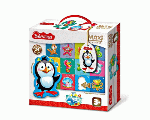 Пазлы Maxi 24 элемента Baby Toys Водный мир (293 108)