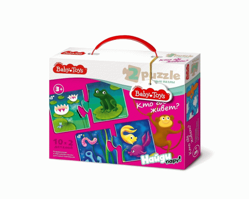 Пазлы Maxi 20 элементов Baby Toys Кто где живет? парные (293 109)