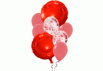 Надувной шар Воздушная феерия красный (8шт) (292 168)