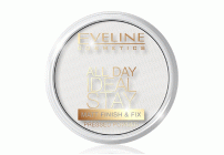 Пудра компактная Eveline All Day Ideal Stay Матирующе-укрепляющая белая (У-3/36) (292 026)