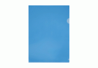 Папка-уголок А4 0,15мкм  пластиковая прозрачная Стамм синяя (292 525)