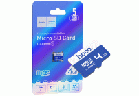 Карта памяти MicroSD   4GB HOCO TF Class 6 без адаптера (287 915)