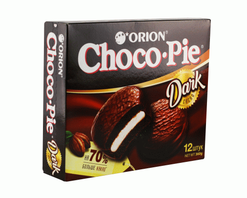 Печенье Оrion Choco Pie 12шт 30г дарк (285 361)