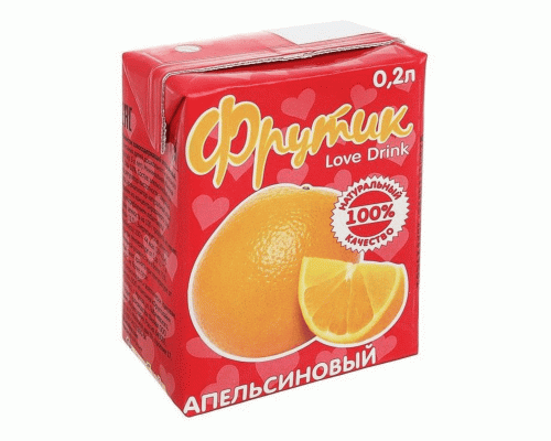 Напиток сокосодержащий Фрутик 0,2л апельсин (291 342)
