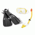 Набор для плавания (маска+трубка+ласты р. 37-40) Intex /55658/ (291 746)