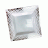 Тарелка пластиковая 205*205мм 6шт Compliment квадратная белая PS серебряный декор (293 205)