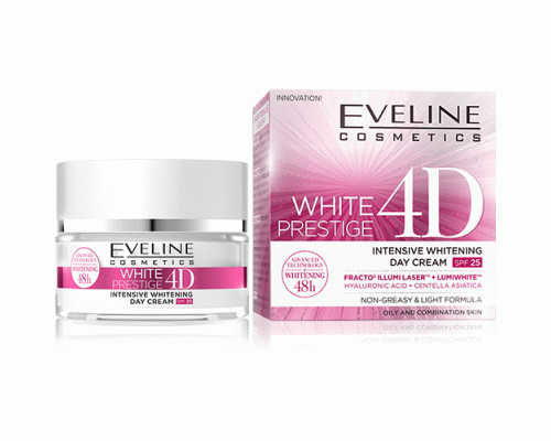 Крем для лица Eveline White Prestige 4D  50мл дневной, выравнивающий тон SPF25  (294 429)
