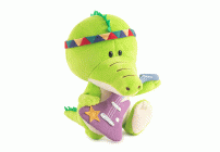 Игрушка мягкая Крокодильчик Кики с гитарой 15см (295 015)