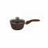 Кастрюля-ковш  1,5л с крышкой, со съемной ручкой, аптипригарное покрытие кофейный мрамор Kukmara (295 393)