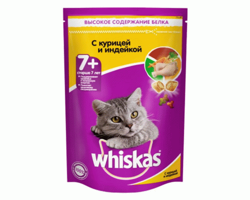 Вискас сухой  800г Подушечки с паштетом курица/индейка от семи лет (297 318)